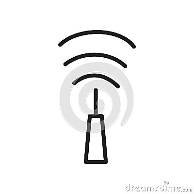 Wifi icon vector isolated on white background, Wifi sign , linear symbol and stroke design elements in outline style Vector Illustration