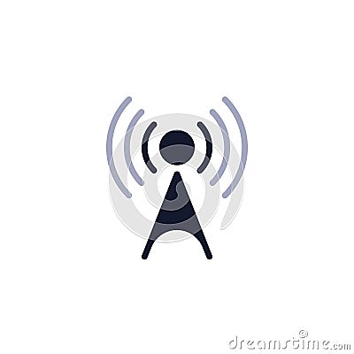 Wifi network level flat icon Vector Illustration