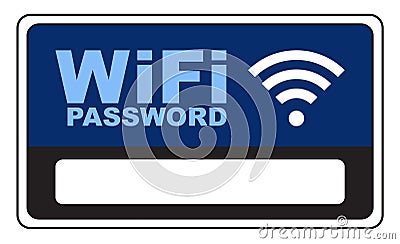 Wifi Password Empty Space Sign Stock Photo