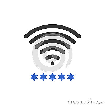 Wifi password icon design Vector Illustration