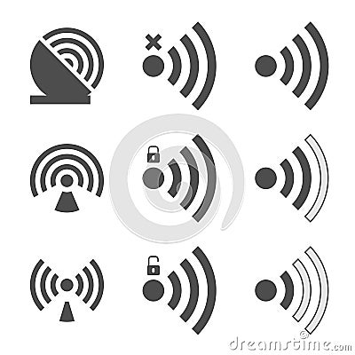 Wifi set icon Vector Illustration