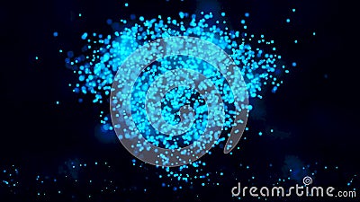 Wifi symbol. Abstract glowing blurred background. Bokeh. Defocused blinking shaped lights. Conceptual wireless symbol on Stock Photo