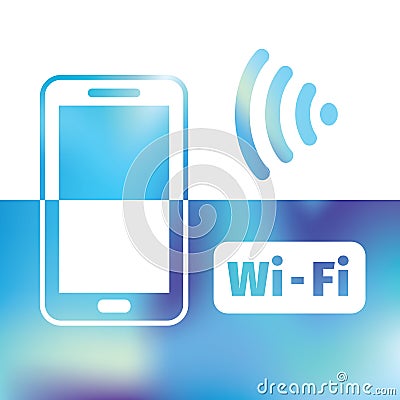 Wifi symbol - free wifi - internet zone Stock Photo