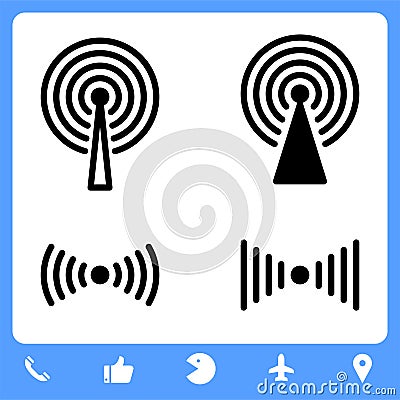 Wifi Symbol Icons. Professional, Pixel-aligned, Pixel Perfect, Editable Stroke, Easy Scalablility Vector Illustration