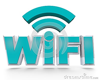 WiFi - symbolizing wireless hot spot area Stock Photo