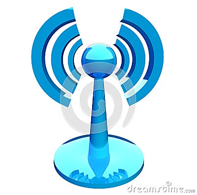 Wifi (wireless) blue modern icon Stock Photo