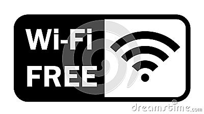 Wifi wireless internet signal flat icon Vector Illustration