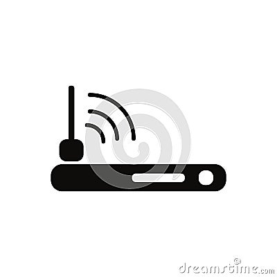 Wifi wlan modem router icon. symbol in flat style for mobile app or web site Vector Illustration