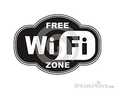 A free wifi zone sign Editorial Stock Photo