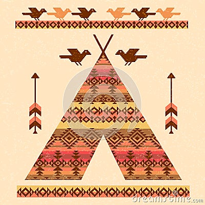 Wigwam decorative vector illustration Vector Illustration