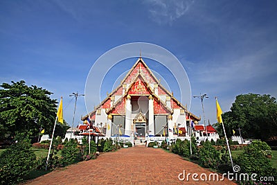 Wiharn Phra Mongkhon Bopit Temple in Ayutthaya Stock Photo