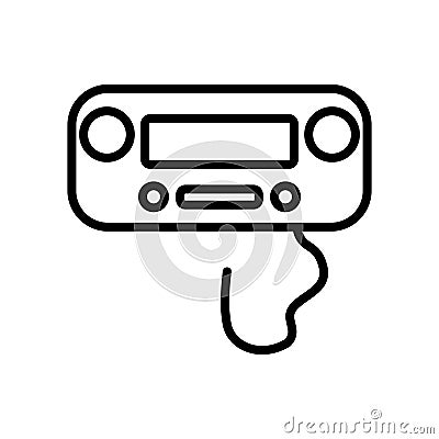 Wii Gamepad icon vector isolated on white background, Wii Gamepad sign , linear and stroke elements in outline style Vector Illustration