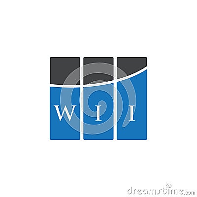 WII letter logo design on WHITE background. WII creative initials letter logo concept. WII letter design Vector Illustration