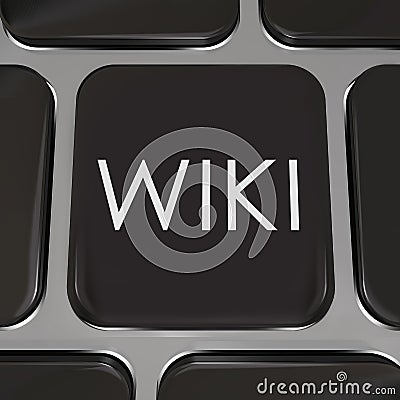 Wiki Computer Key Website Button Edit Information Stock Photo