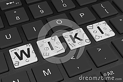 Wiki Computer Keyboard Stock Photo