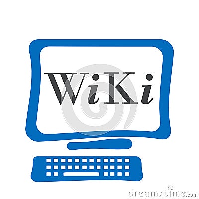 WiKi Computer Screen Stock Photo