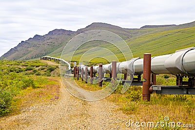 Wild Alaska pipeline Stock Photo