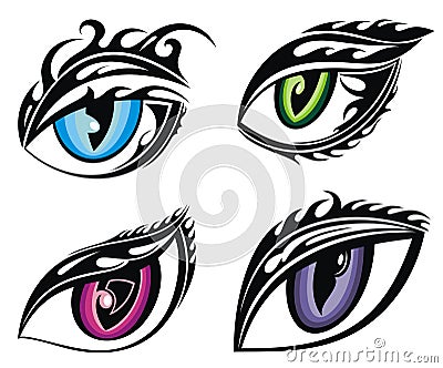 Wild animal Eyes Vector Illustration