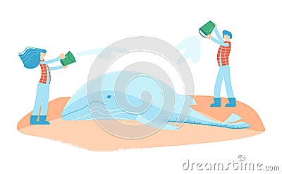 Wild animal rescue concept Vector Illustration