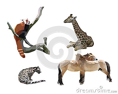 Wild animals II Vector Illustration