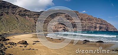 Wild beach in Orzola, Lanzarote Stock Photo