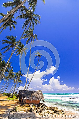 beautiful beaches of Sri Lanka, Weligama, south of island Stock Photo