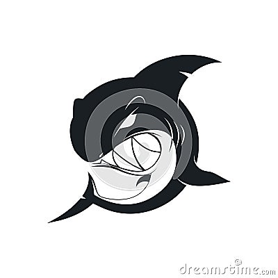 Wild black shark Vector Illustration