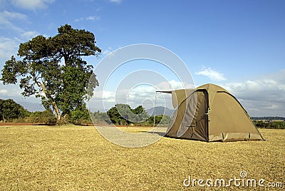 Wild camping Stock Photo