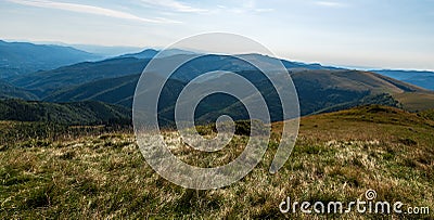 Wild Carpathian mountains in Romania - Muntii Valcan mountain range Stock Photo