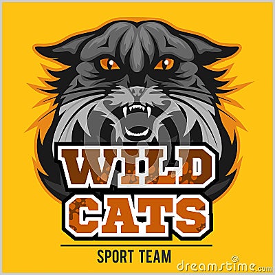 Wild cats sport team - logotype, emblem Vector Illustration