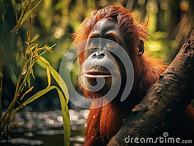 Wild Central Borneo Cartoon Illustration