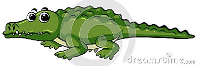 Wild crocodile with happy face Vector Illustration