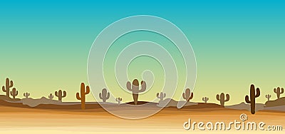 Wild desert Vector Illustration