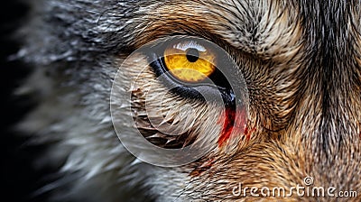 Wild eye fur wildlife nature animal look predator wolf mammal Stock Photo