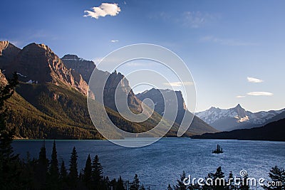 Wild Goose Island, Glacier National Park Stock Photo