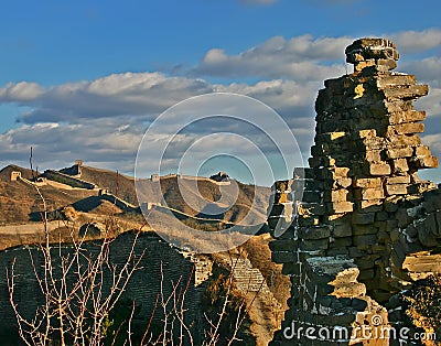 Wild greatwall in China beijing Stock Photo