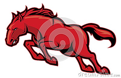 Wild horse running Vector Illustration