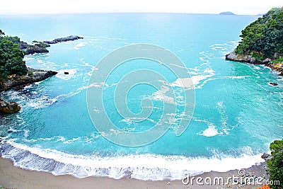 Wild italian beach Stock Photo