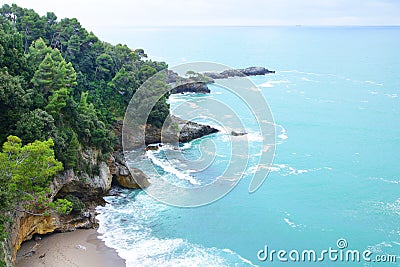 Wild italian beach Stock Photo