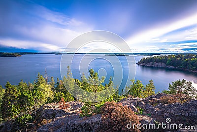 Wild landscape of the Swedish Archipelago, Sweden Stock Photo