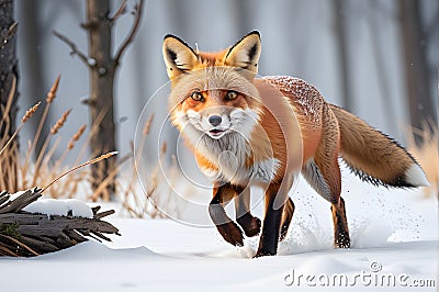 Wild life photography of a fox in jungle Stock Photo