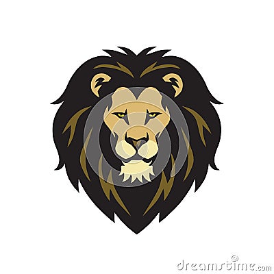 Wild Lion Head Logo Vector Vector Illustration