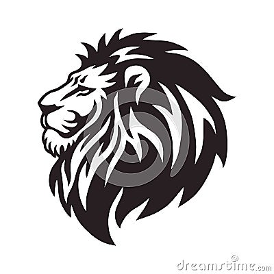 Wild Lion Head Logo Vector Icon Design Vector Illustration
