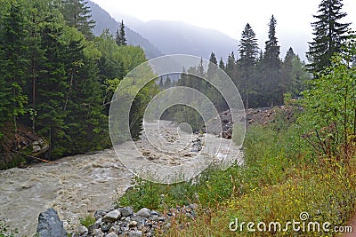 wild mountain river Stock Photo