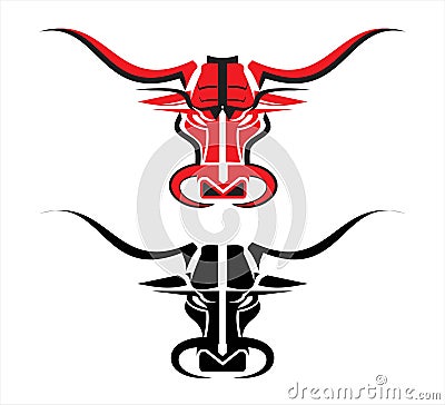 Wild red bull Vector Illustration