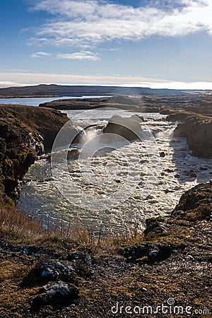 Wild river Laxa i Adaldal, North Iceland Stock Photo
