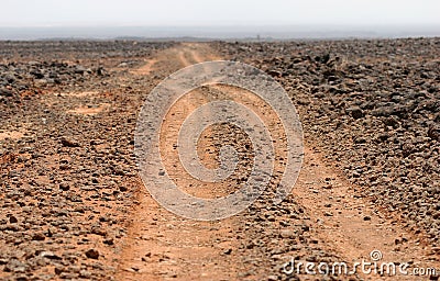 Wild Rough Desert road Stock Photo