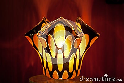 Wild Spotted Glass Lamp Stock Photo