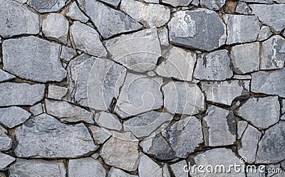 Wild Stone Wall Stock Photo