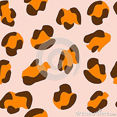 Seamless leopard pattern. Vector illustration. Vector Illustration